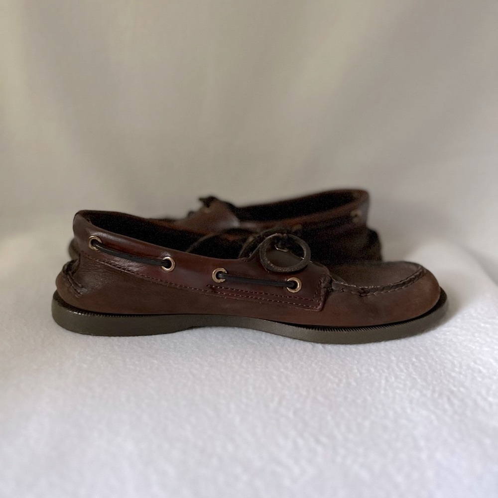 Sperry Sider Men’s size 8 1/2M Brown Leather Loafers - Picture 7 of 12